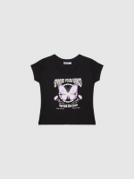 %Pto% Top com borboleta preto