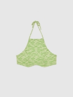 %Pto% Top halter espalda anudada verde claro