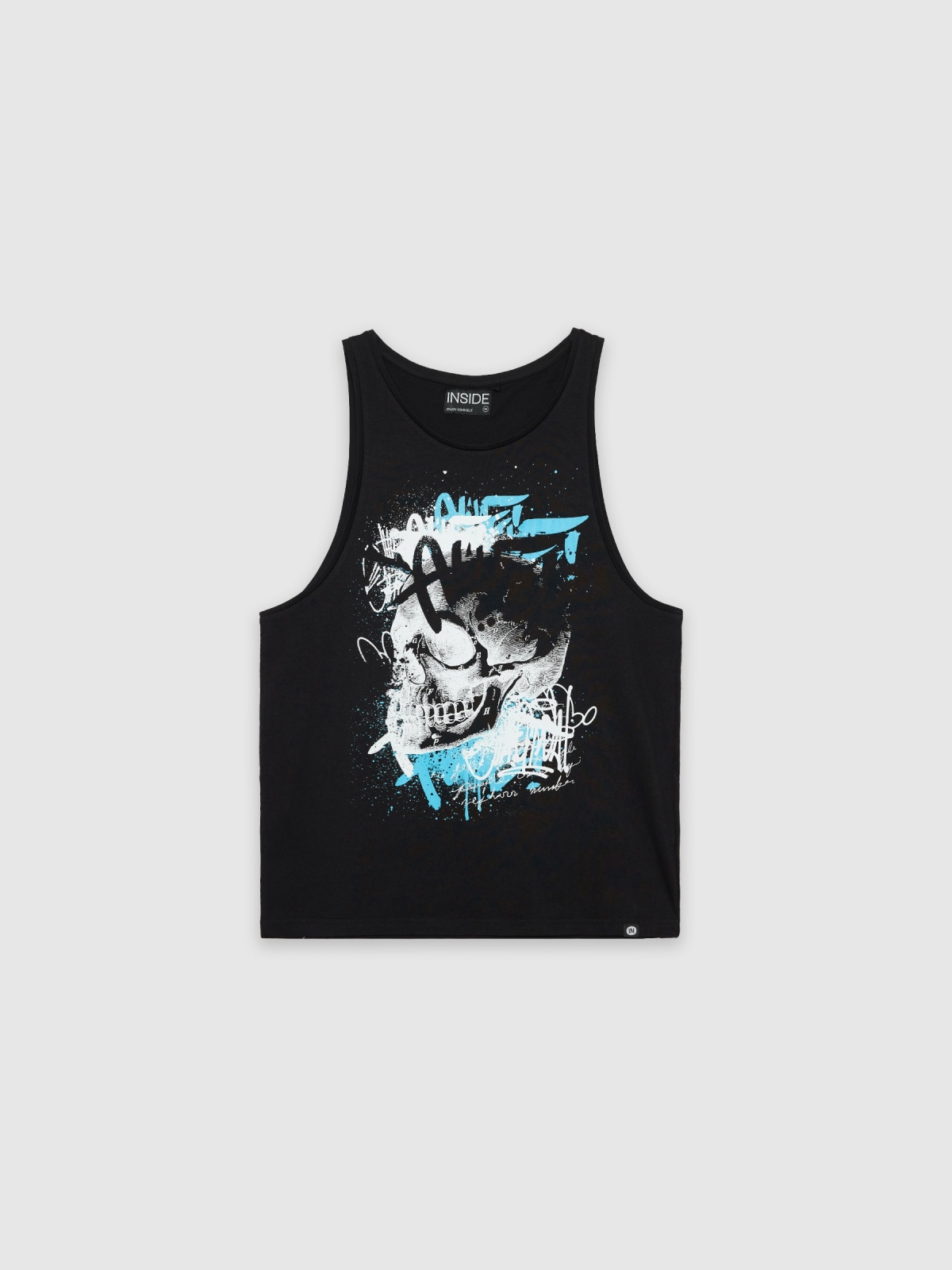  Skull tank top black