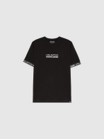 %Pto% T-shirt desportiva com mangas em contraste preto