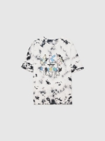 %Pto% Camiseta oversize Tie-dye negro