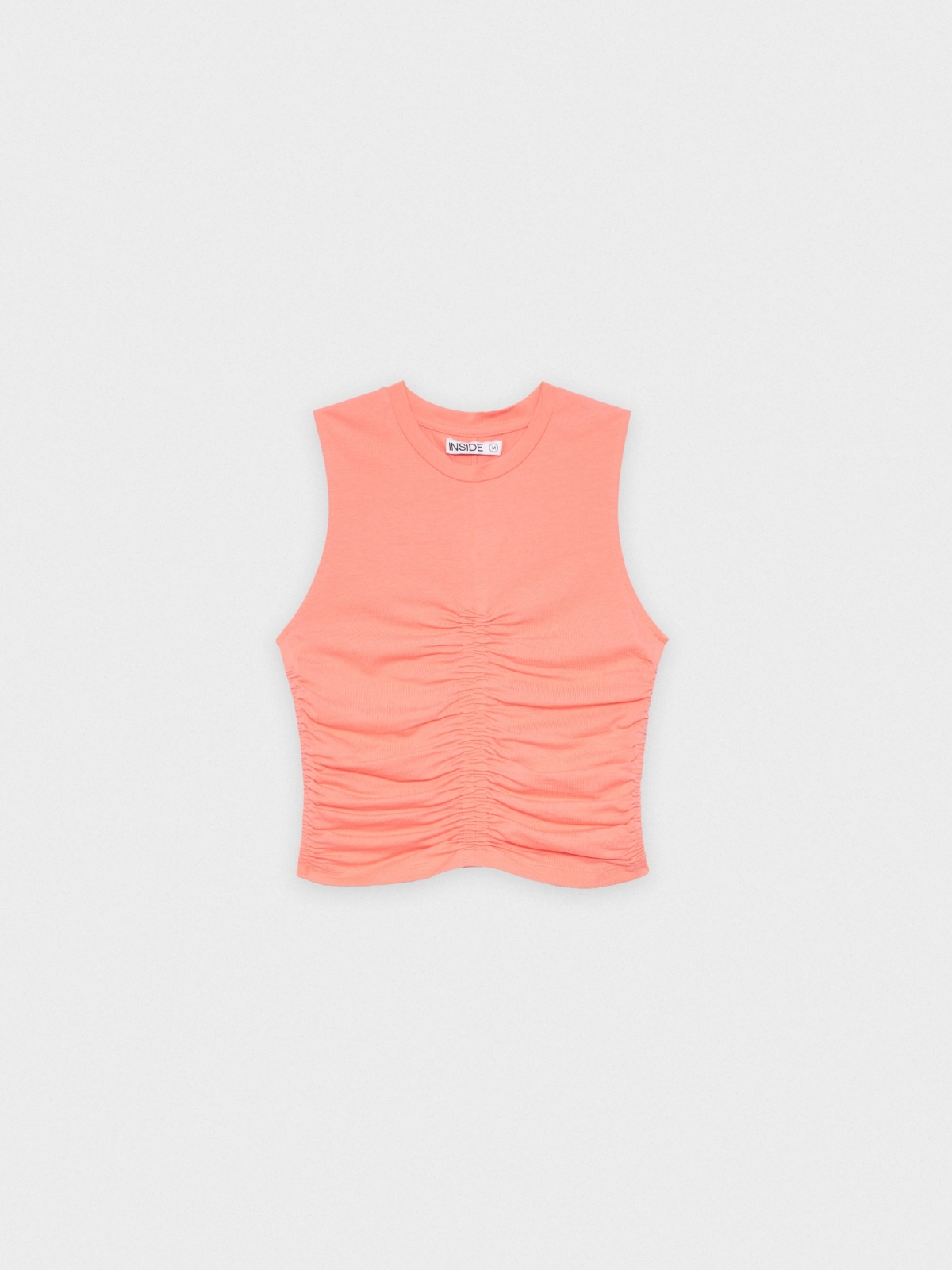  Gathered T-shirt coral