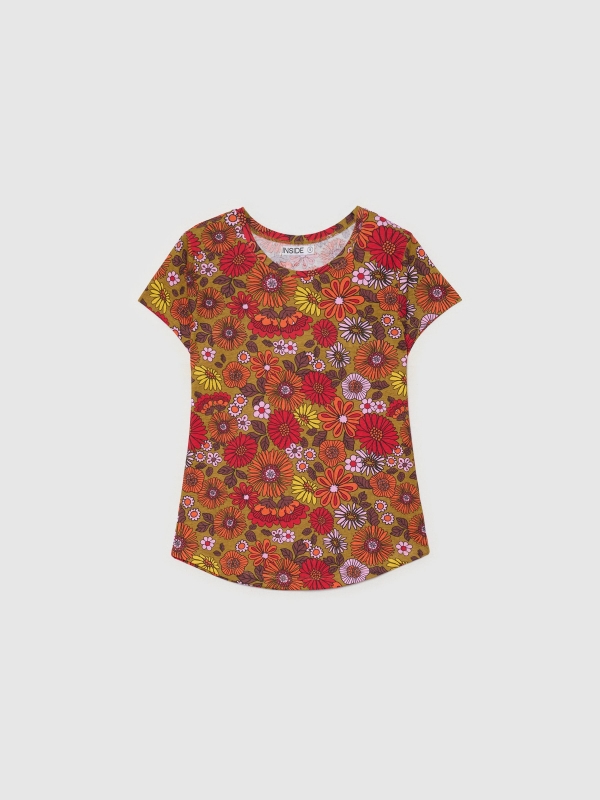  Camiseta allover print multicolor