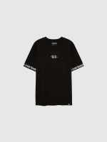 %Pto% Camiseta puños elásticos negro