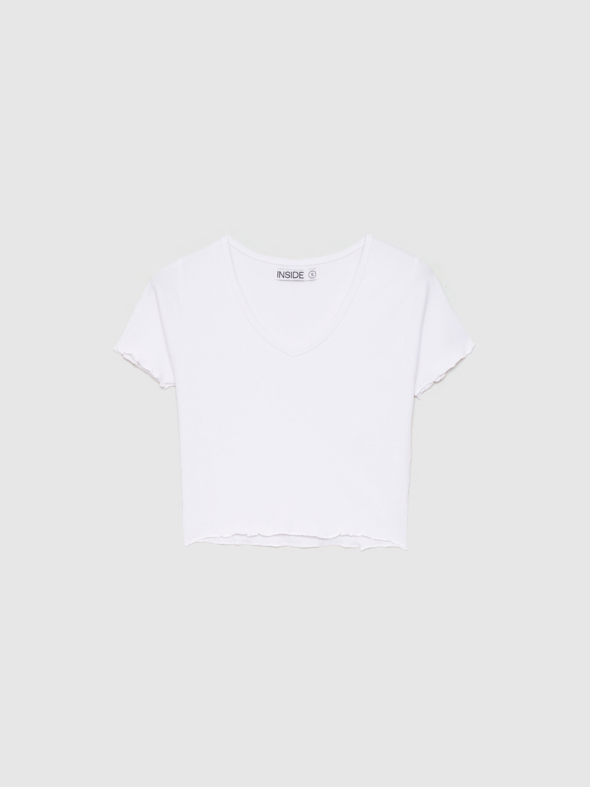  T-shirt curly branco