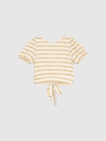 %Pto% T-shirt com estampado sixties e laço multicolorido