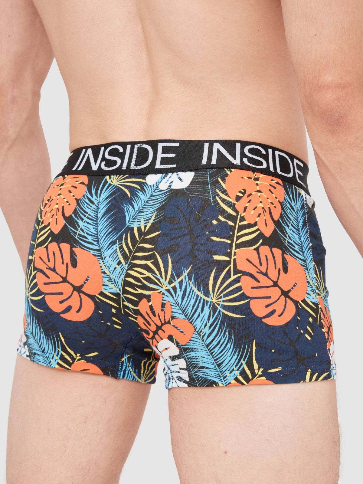 Cuecas boxer tropicais pack 4 multicolorido vista detalhe