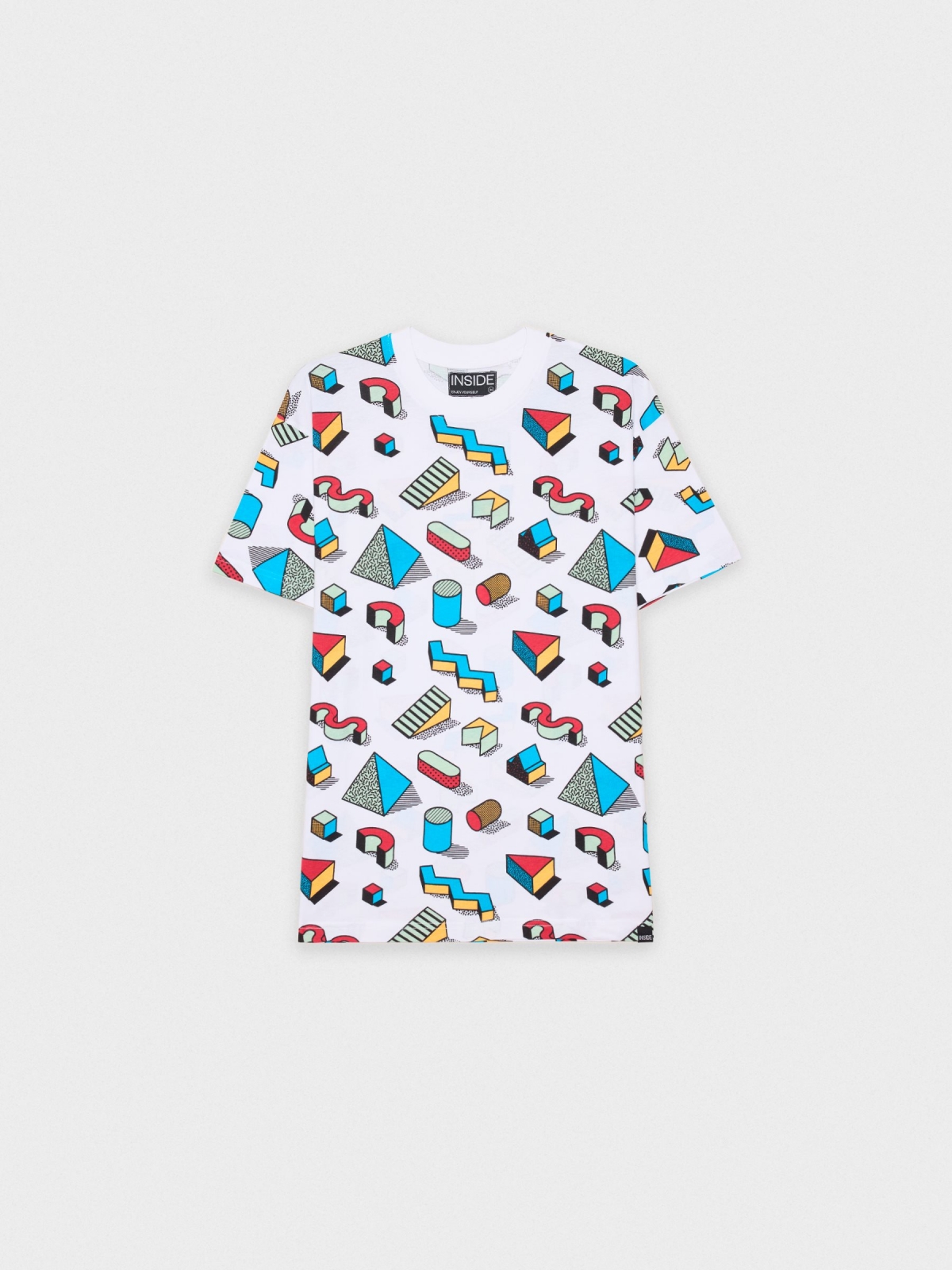  Geometric figures T-shirt white