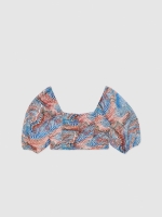 %Pto% Mesonera T-shirt with puffed sleeves multicolor