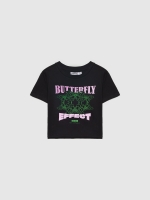 %Pto% T-shirt Butterfly Effect preto