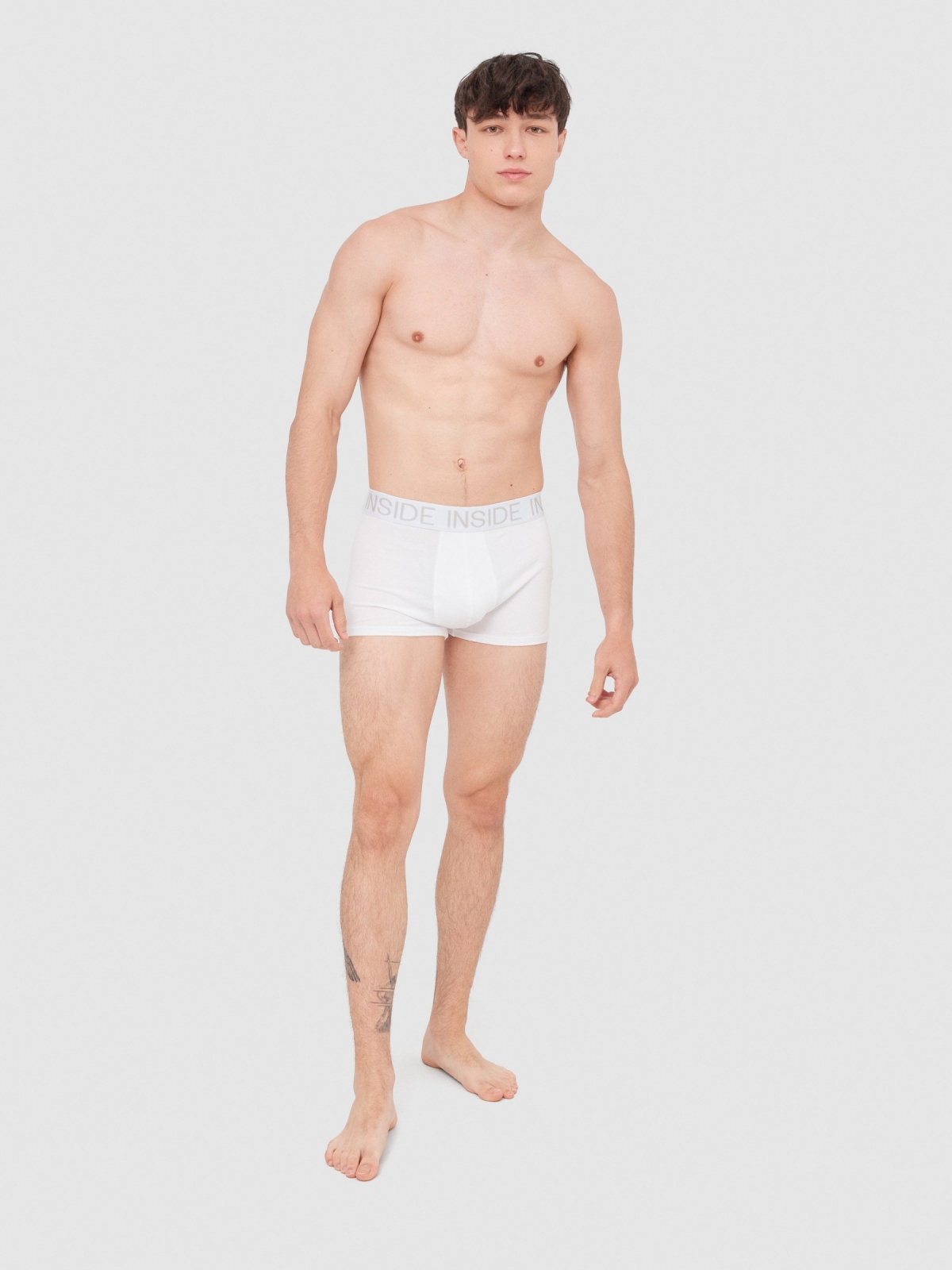 Basic boxer briefs 6 pcs. grey middle back view