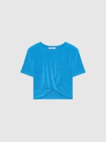 %Pto% T-shirt with knot blue