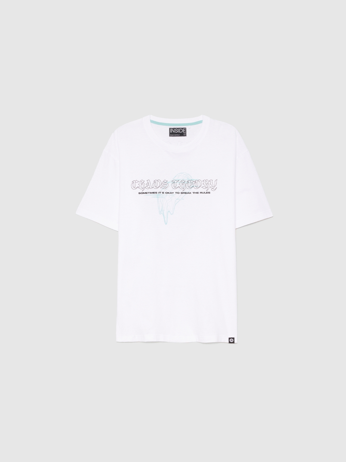 Line sphere T-shirt white detail view