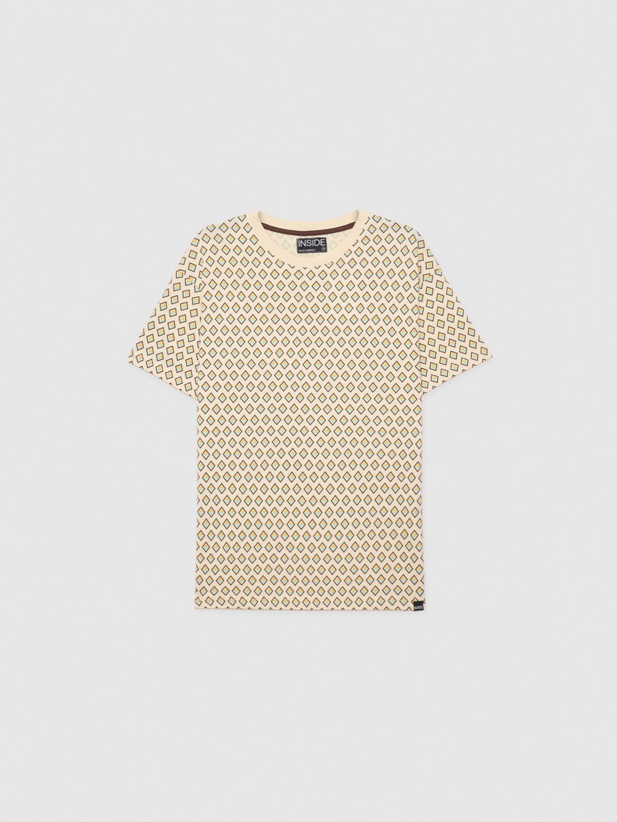  Geometric mosaic T-shirt sand