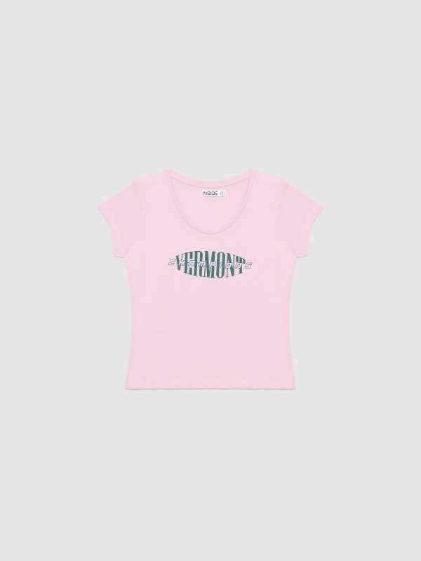  T-shirt crop Vermont malva