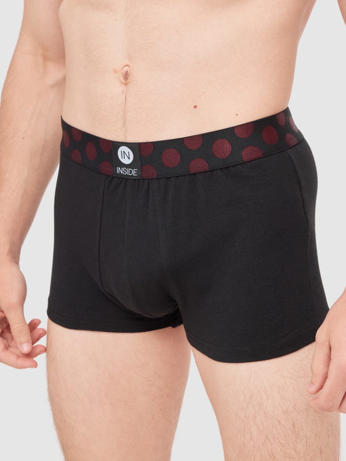 Cuecas boxer com cintura estampada 3 peças multicolorido vista geral frontal