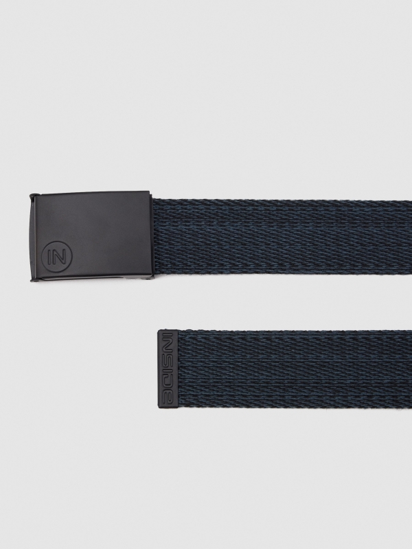 Canvas belt grey detail view