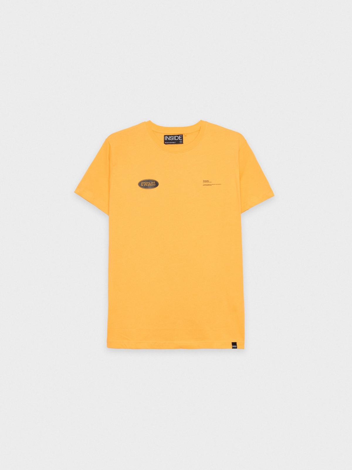  Camiseta esculturas graffiti amarillo pastel