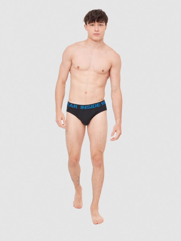 Briefs Slip pack 3 pcs. multicolor middle back view