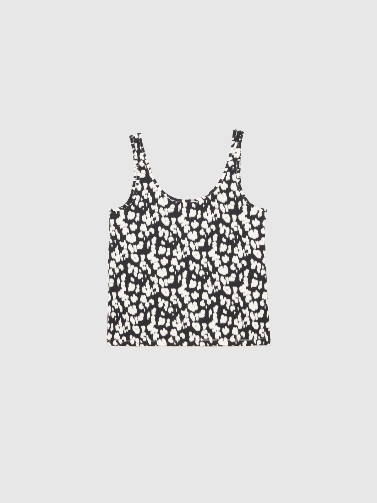  Flowing animal print tank top black