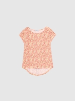 %Pto% T-shirt de alças floral. areia