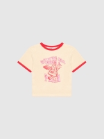 %Pto% Ribbed crop top sand
