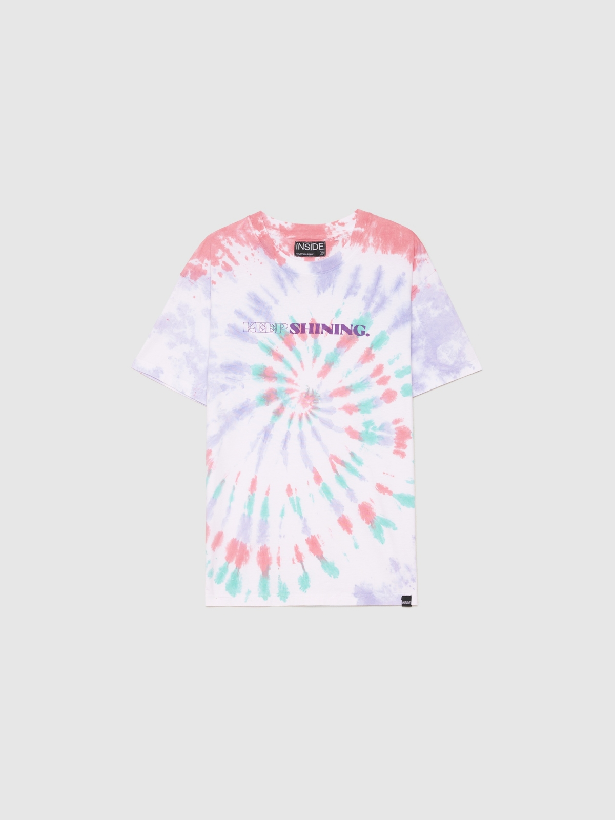  Camiseta tie dye multicolor blanco