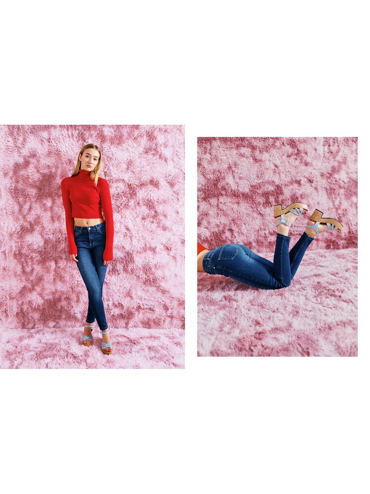 %NewExtra% Ripped mid-rise skinny jeans dark blue