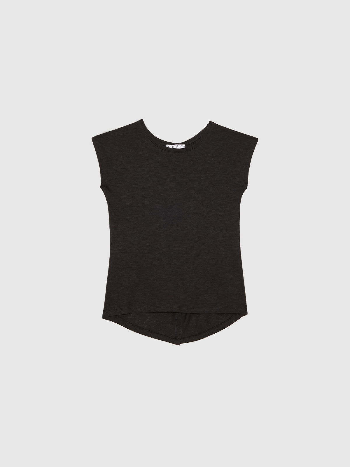  Button back t-shirt black