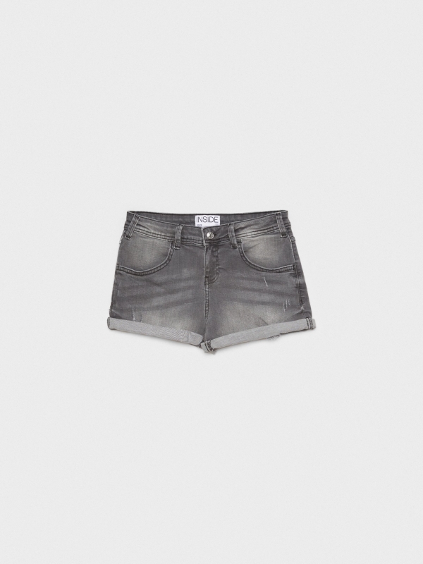  Shorts denim gris lavado gris