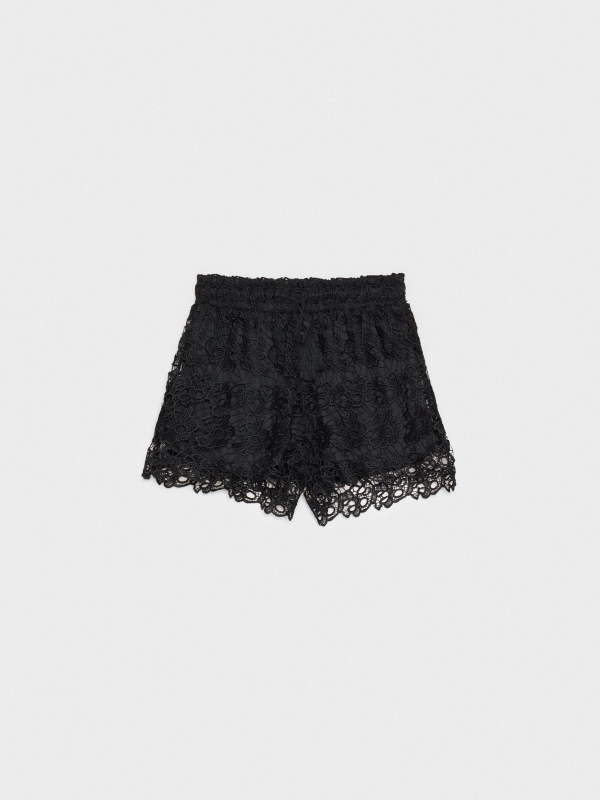  Short encaje cintura elástica negro