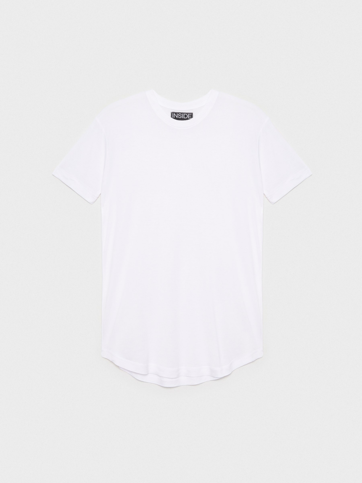 Long basic t-shirt white detail view