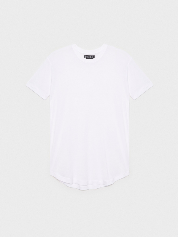 Long basic t-shirt white detail view