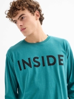 %Pto% Camiseta básica con logo verde oliva