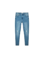 %Pto% Jeans mid rise skinny push up azul claro vista frontal
