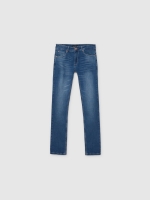 %Pto% Jeans slim básicos desgastados azul vista frontal