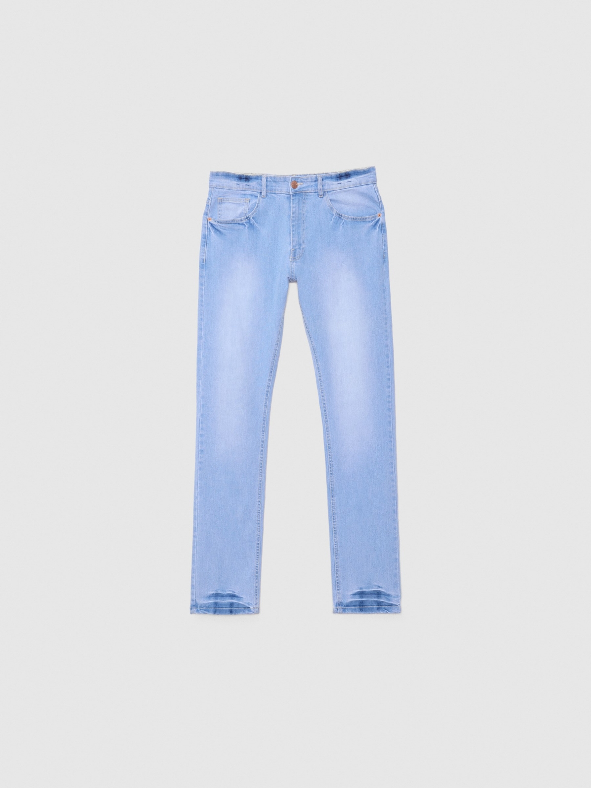 Basic light blue jeans blue detail view