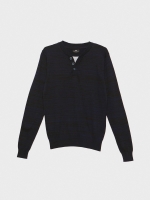 %Pto% Basic mottled sweater blue