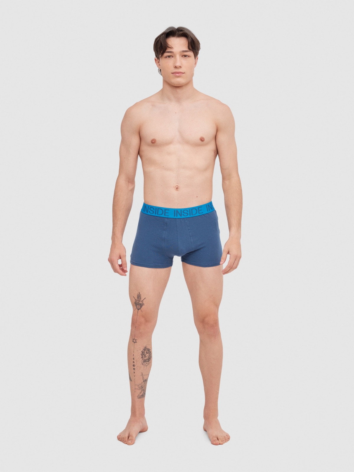 Cuecas boxer Pack 4 multicolorido vista meia traseira