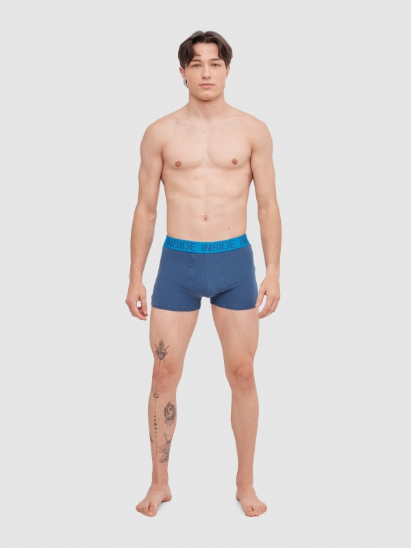 Cuecas boxer Pack 4 multicolorido vista meia traseira