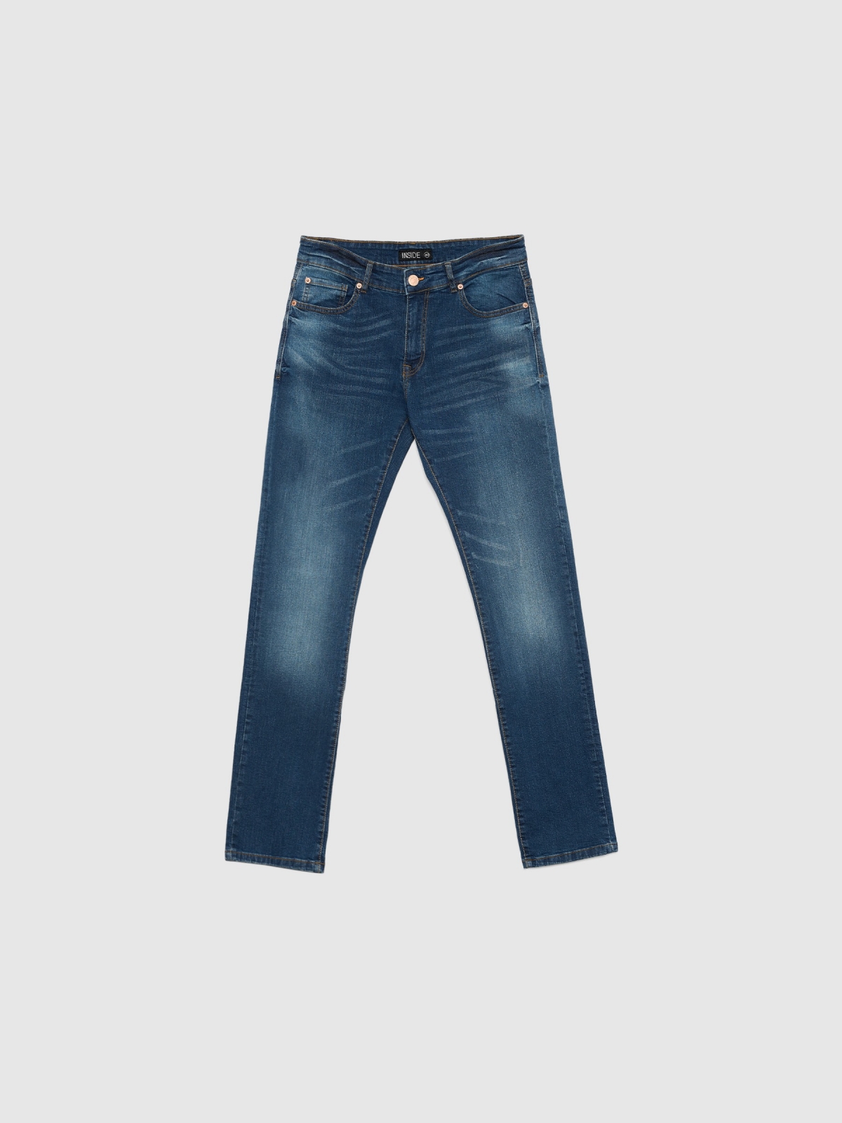 Basic regular jeans dark blue detail view