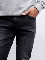 %Pto% Grey denim slim jeans black