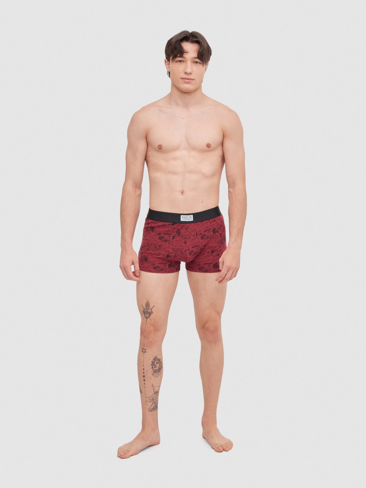 Printed boxer briefs Pack 7 multicolor middle back view