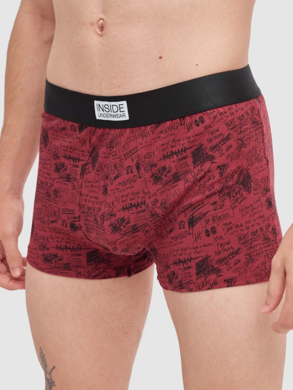 Printed boxer briefs Pack 7 multicolor front view