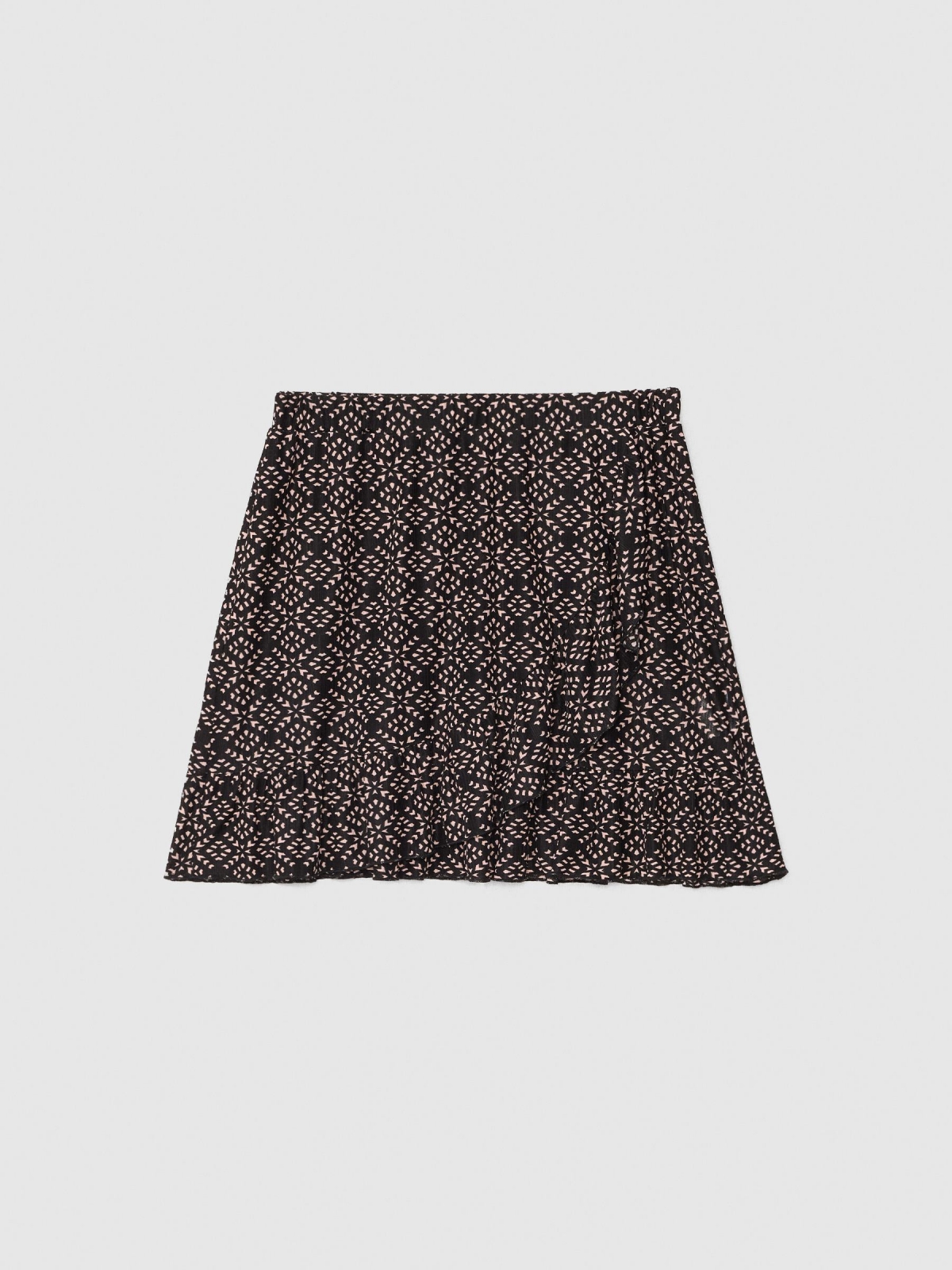  Falda mini volantes negro