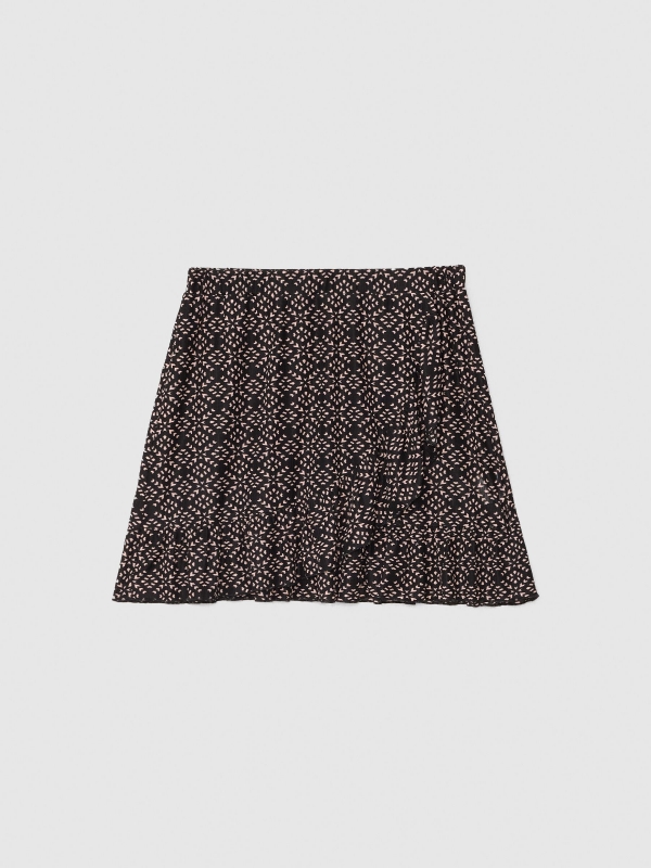  Falda mini volantes negro