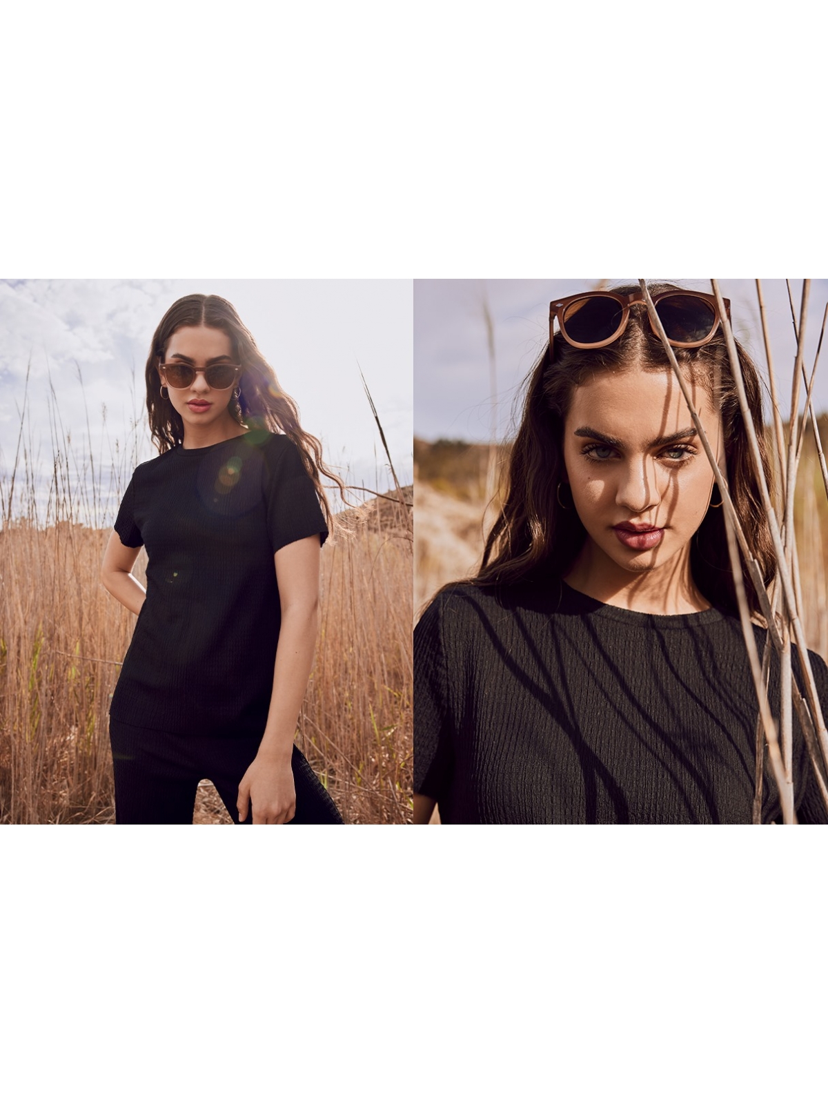 %NewExtra% Camiseta fluida textura negro