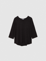 %Pto% T-shirt de manga 3/4 preto