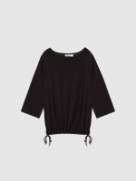 %Pto% T-shirt com laços preto