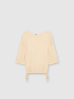 %Pto% T-shirt with bows sand front view